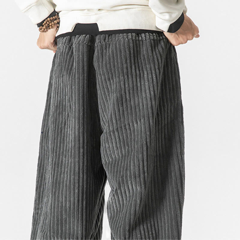 Buddha Stones Retro winterse corduroy harembroek voor heren met Zakken , effen kleur. - image 7
