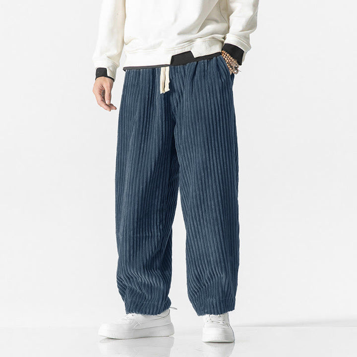 Buddha Stones Retro winterse corduroy harembroek voor heren met Zakken , effen kleur. - image 15