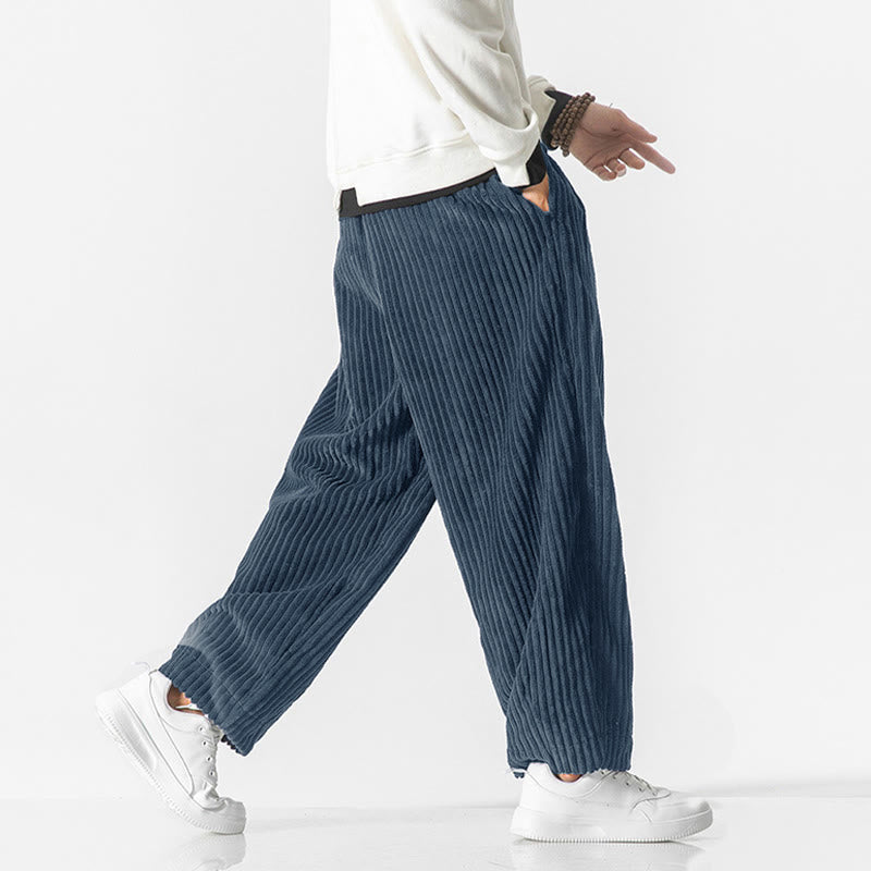 Buddha Stones Retro winterse corduroy harembroek voor heren met Zakken , effen kleur. - image 17