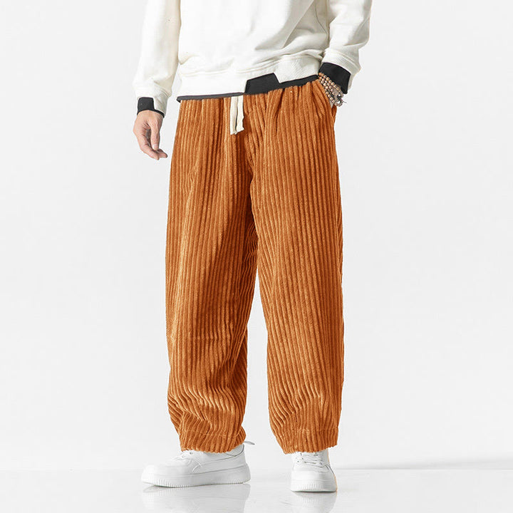 Buddha Stones Retro winterse corduroy harembroek voor heren met Zakken , effen kleur. - image 20