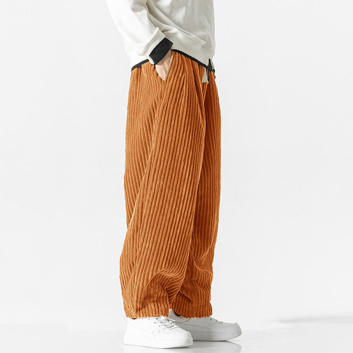 Buddha Stones Retro winterse corduroy harembroek voor heren met Zakken , effen kleur. - image 21