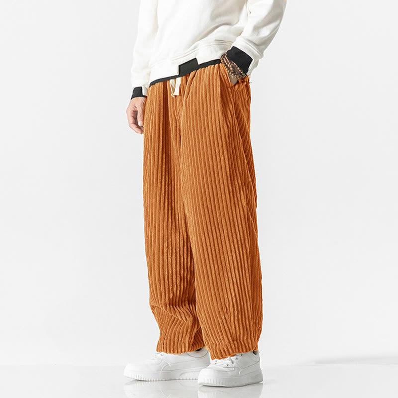 Buddha Stones Retro winterse corduroy harembroek voor heren met Zakken , effen kleur. - image 22