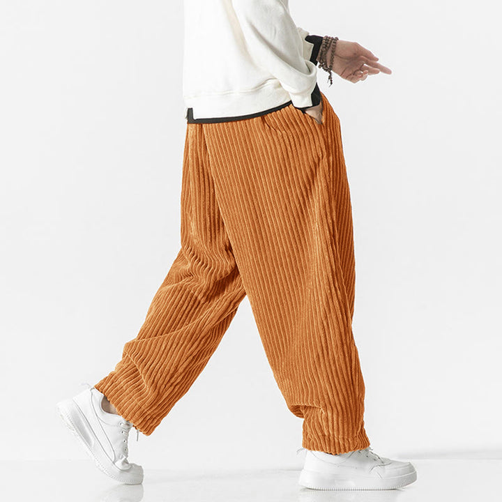 Buddha Stones Retro winterse corduroy harembroek voor heren met Zakken , effen kleur. - image 23