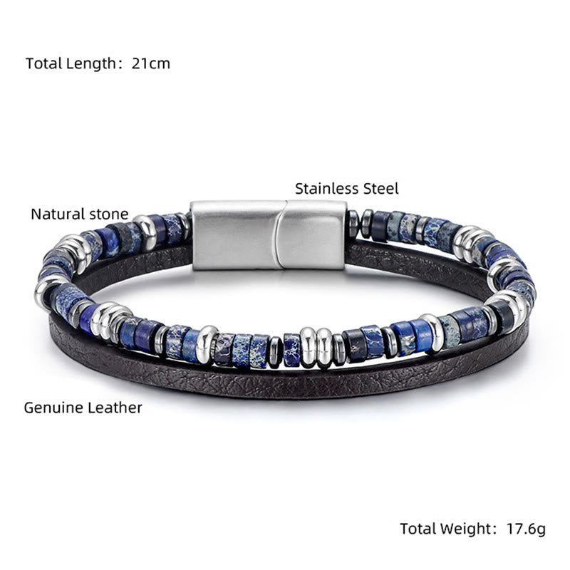 Buddha Stones Armband balansarmband met lapis lazuli en tijgeroog kralen - image 4