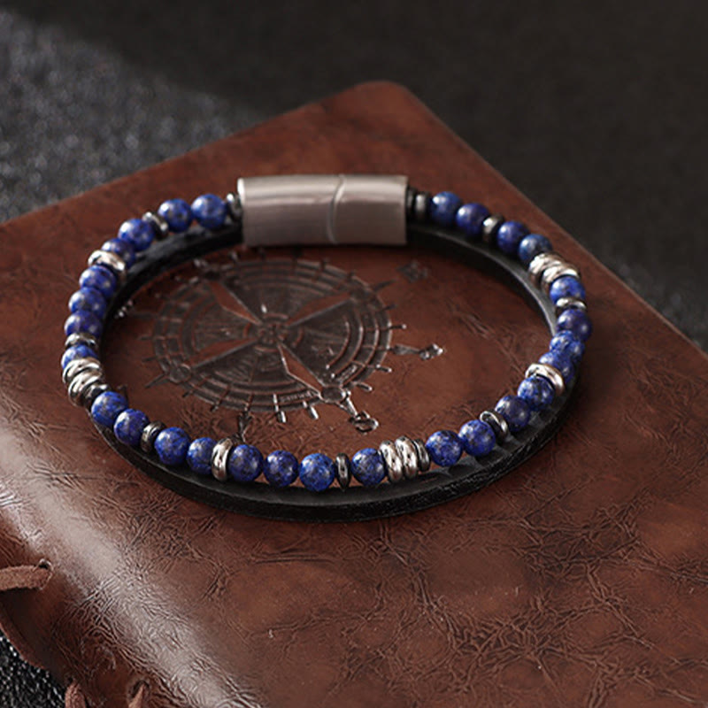 Buddha Stones Armband balansarmband met lapis lazuli en tijgeroog kralen - image 0