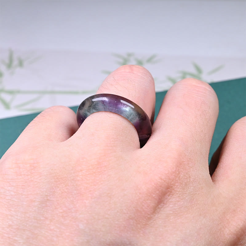 Buddha Stones Natuurlijke fluoriet Ring - image 5
