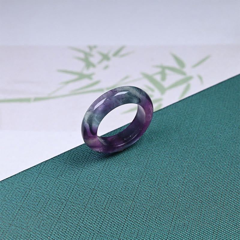 Buddha Stones Natuurlijke fluoriet Ring - Fluoriet - 20mm - image 1