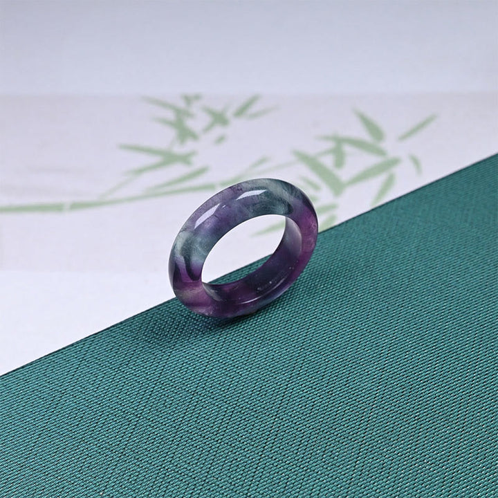 Buddha Stones Natuurlijke fluoriet Ring - Fluoriet - 20mm - image 1