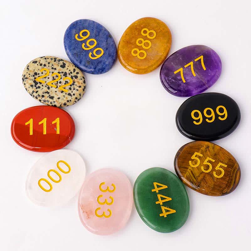 Buddha Stones Engelengetallen Witte Kristal Rode Jaspis Roze Kristal Groene Aventurijn Meditatie Palmsteen - image 0