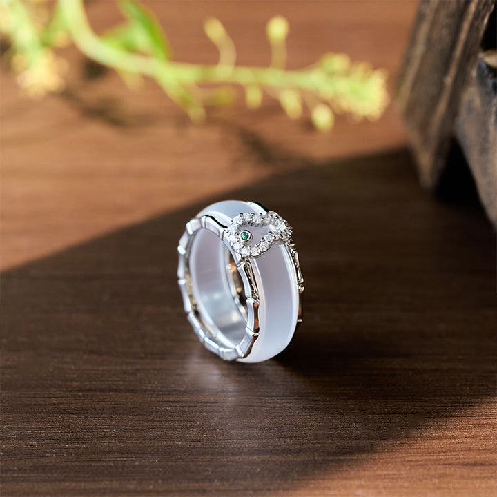 Buddha Stones Chalcedoon Pompoen Bloem Harmonie Ring - image 8