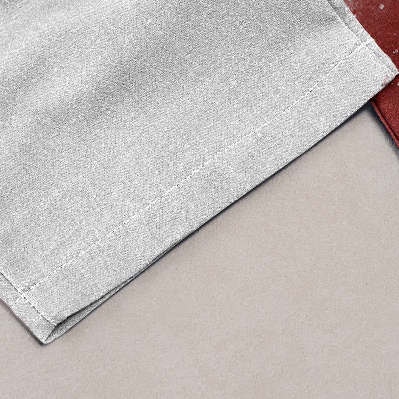 Buddha Stones Damesbroek van 100% Cotton met pruimenbloesem- en sneeuwprint, elastische Taille en Zakken. - image 1