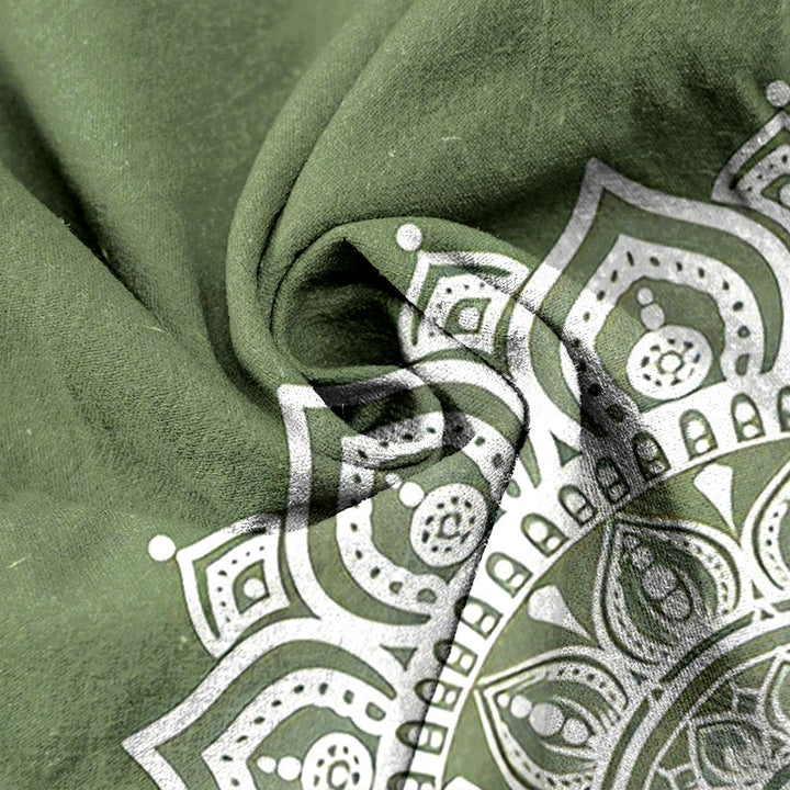 Buddha Stones Damesbroek van 100% Cotton met mandala-patroon, elastische Taille en Zakken. - image 8