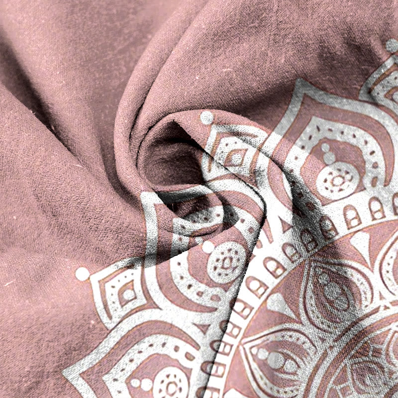 Buddha Stones Damesbroek van 100% Cotton met mandala-patroon, elastische Taille en Zakken. - image 2