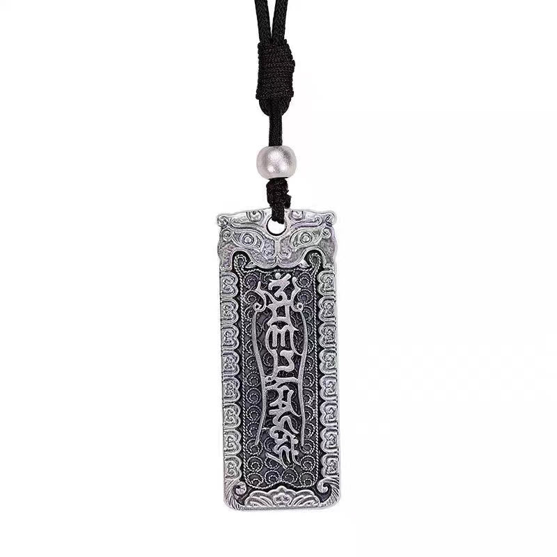 Buddha Stones Koperen Namo Amitabha Om Mani Padme Hum touw wijsheid Ketting hanger - image 3