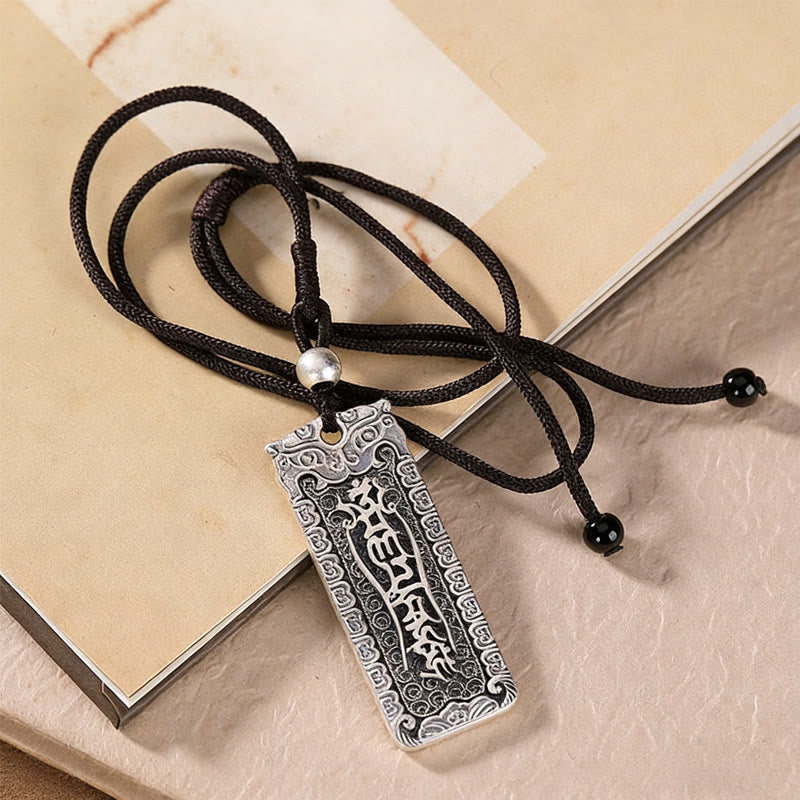 Buddha Stones Koperen Namo Amitabha Om Mani Padme Hum touw wijsheid Ketting hanger - Om Mani Padme Hum - image 0