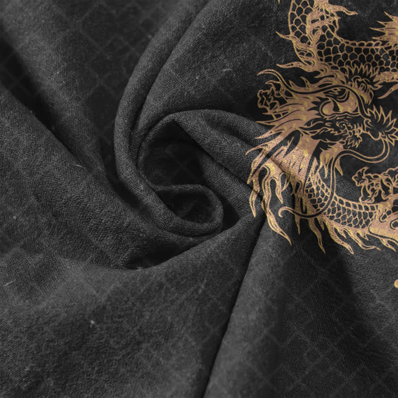 Buddha Stones Cotton Dragon herenoverhemd met Korte mouw en halve knoopsluiting - image 4
