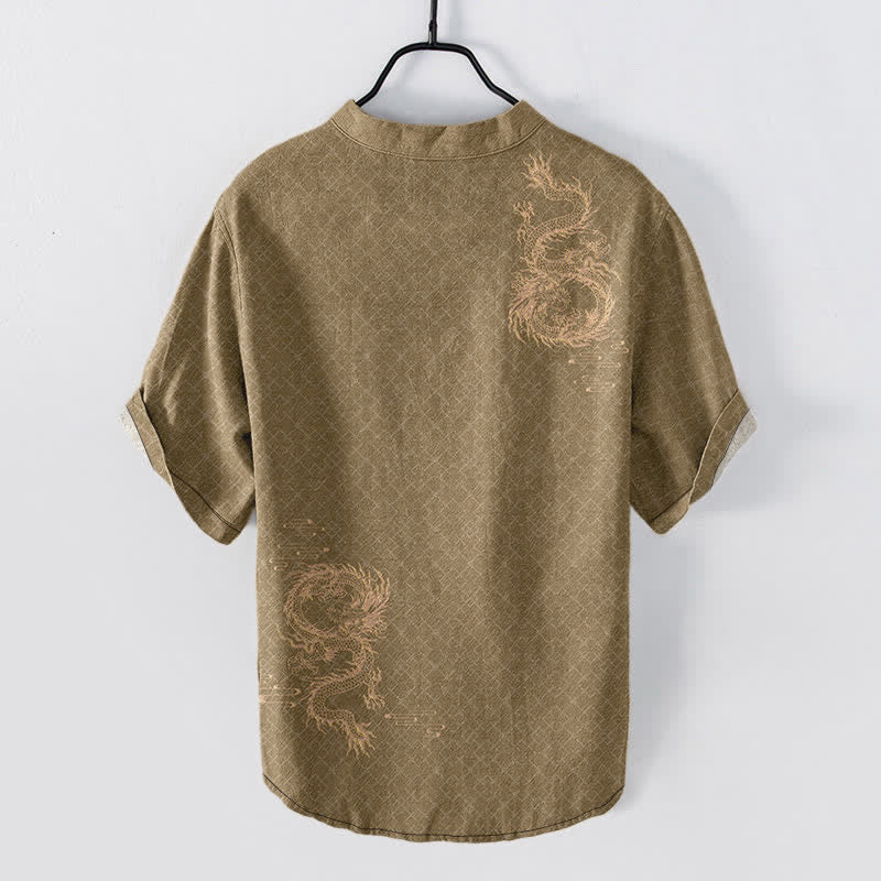 Buddha Stones Cotton Dragon herenoverhemd met Korte mouw en halve knoopsluiting - image 6