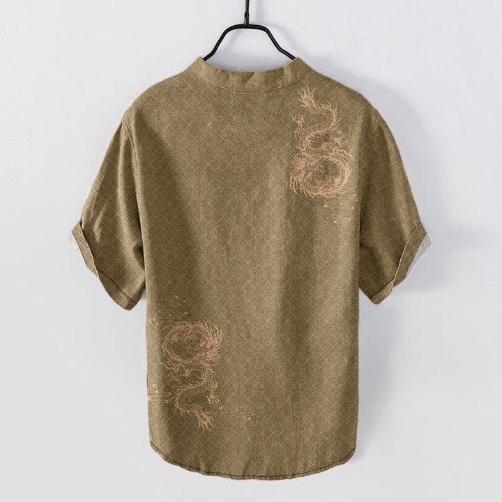 Buddha Stones Cotton Dragon herenoverhemd met Korte mouw en halve knoopsluiting - image 6