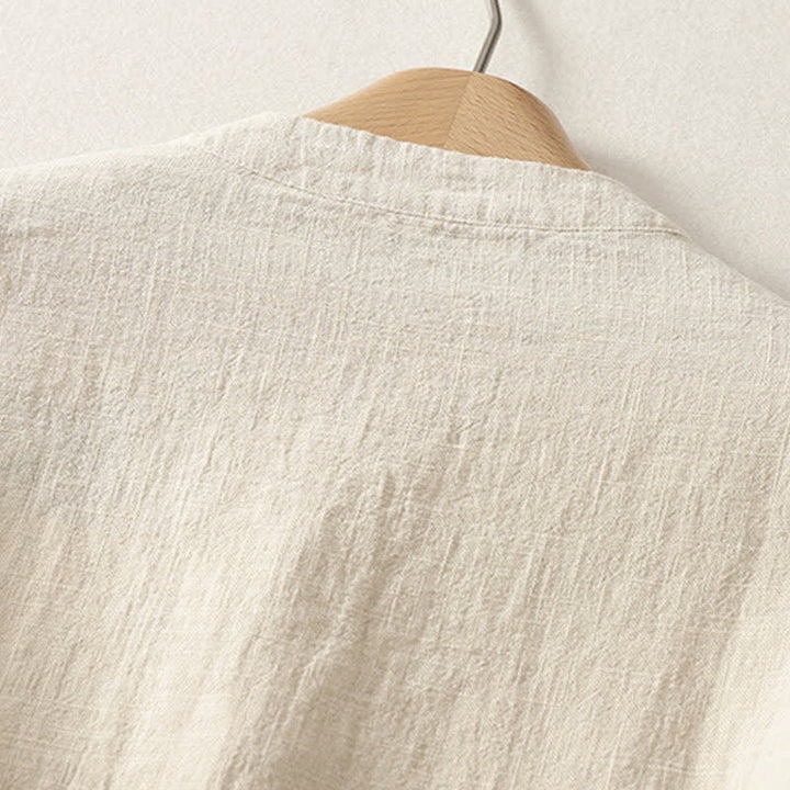 Buddha Stones Zomerse katoenen damesblouse met Korte mouw . - image 8
