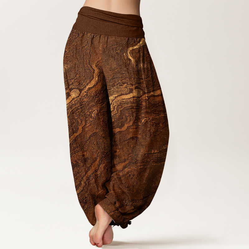 Buddha Stones Dames harembroek van 100% Cotton katoen met elastische tailleband en ribbels - image 6
