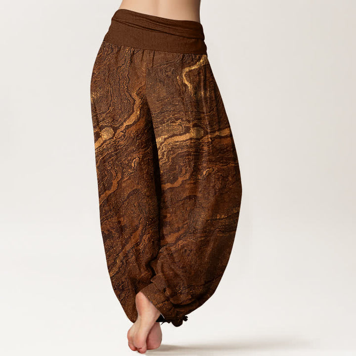Buddha Stones Dames harembroek van 100% Cotton katoen met elastische tailleband en ribbels - image 6