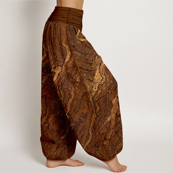 Buddha Stones Dames harembroek van 100% Cotton katoen met elastische tailleband en ribbels - image 7