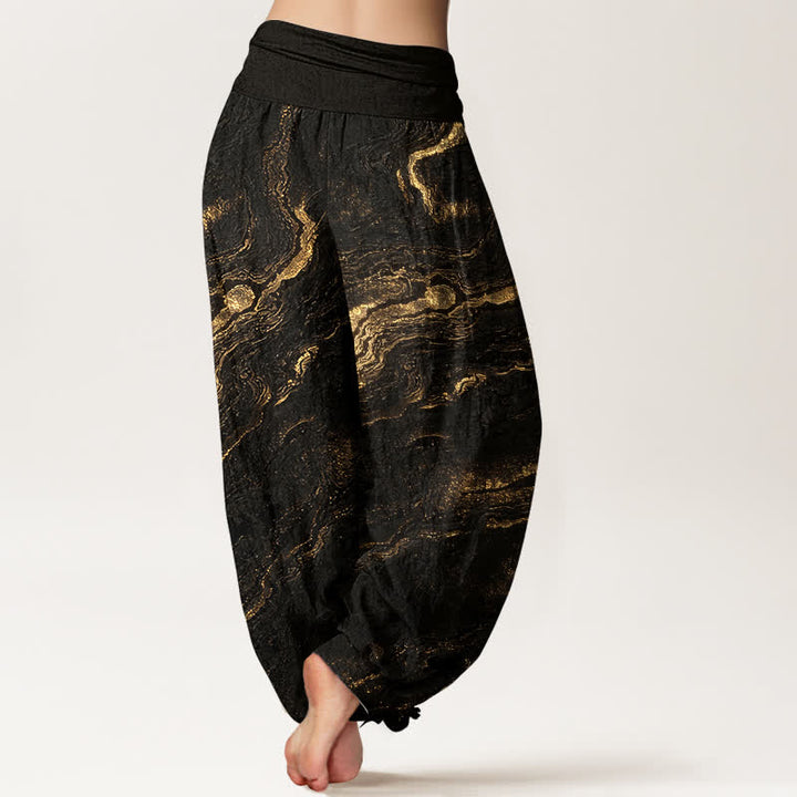 Buddha Stones Dames harembroek van 100% Cotton katoen met elastische tailleband en ribbels - image 9