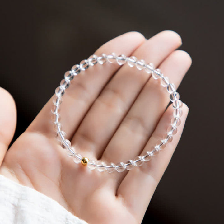 Buddha Stones Armband van natuurlijk helder kwarts (4 mm) - image 4