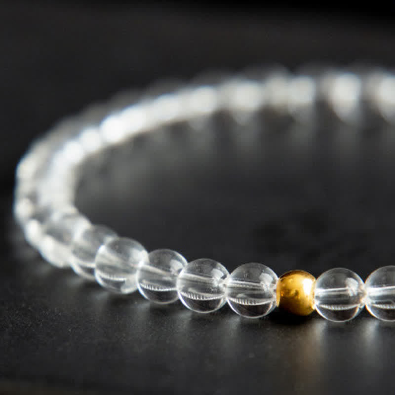 Buddha Stones Armband van natuurlijk helder kwarts (4 mm) - image 10