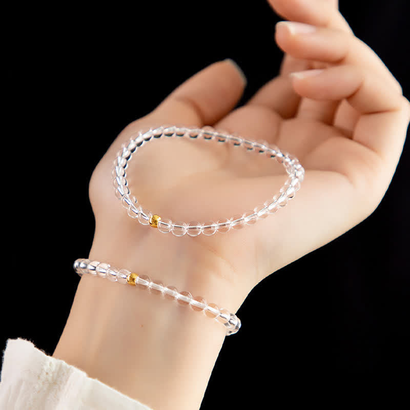 Buddha Stones Armband van natuurlijk helder kwarts (4 mm) - image 8