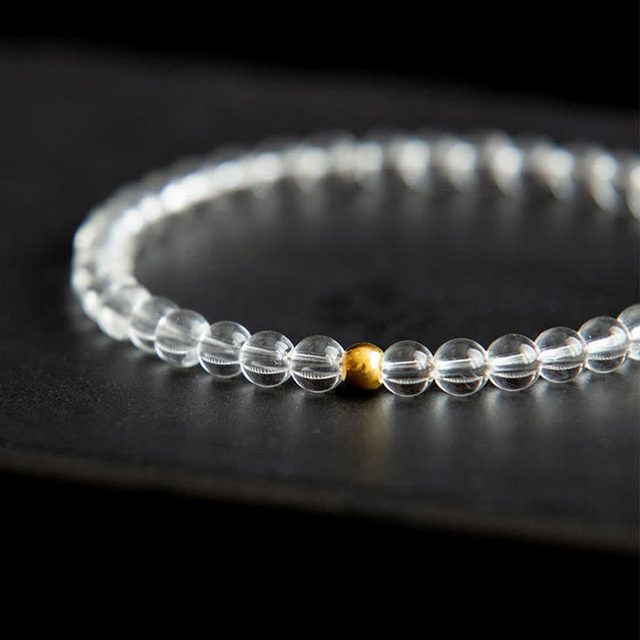 Buddha Stones Armband van natuurlijk helder kwarts (4 mm) - image 9