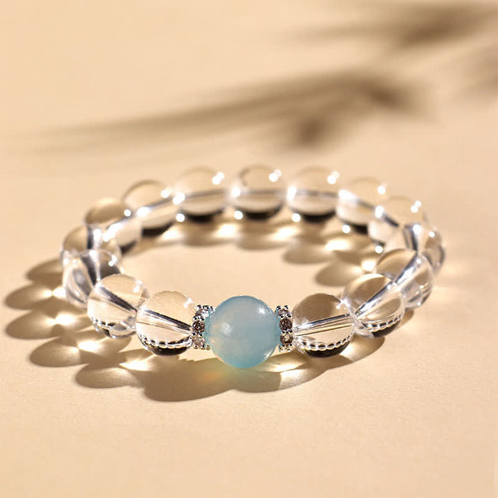 Buddha Stones Helende Armband van helder kwarts en aquamarijn - image 13
