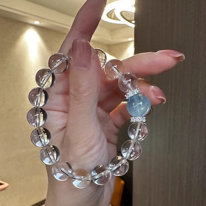 Buddha Stones Helende Armband van helder kwarts en aquamarijn - image 9