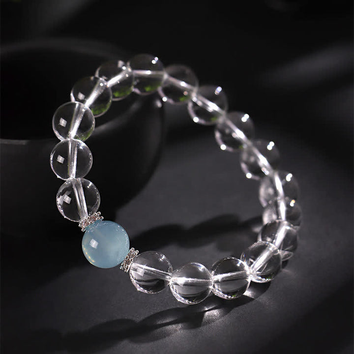 Buddha Stones Helende Armband van helder kwarts en aquamarijn - image 3