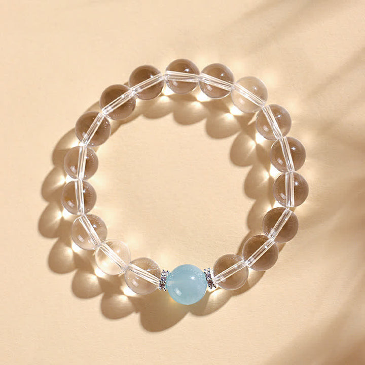 Buddha Stones Helende Armband van helder kwarts en aquamarijn - image 8