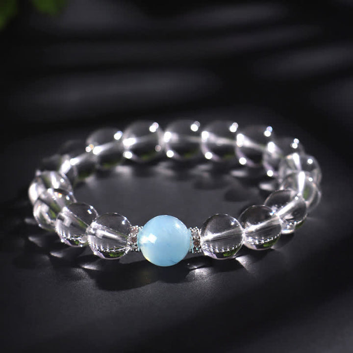 Buddha Stones Helende Armband van helder kwarts en aquamarijn - image 12