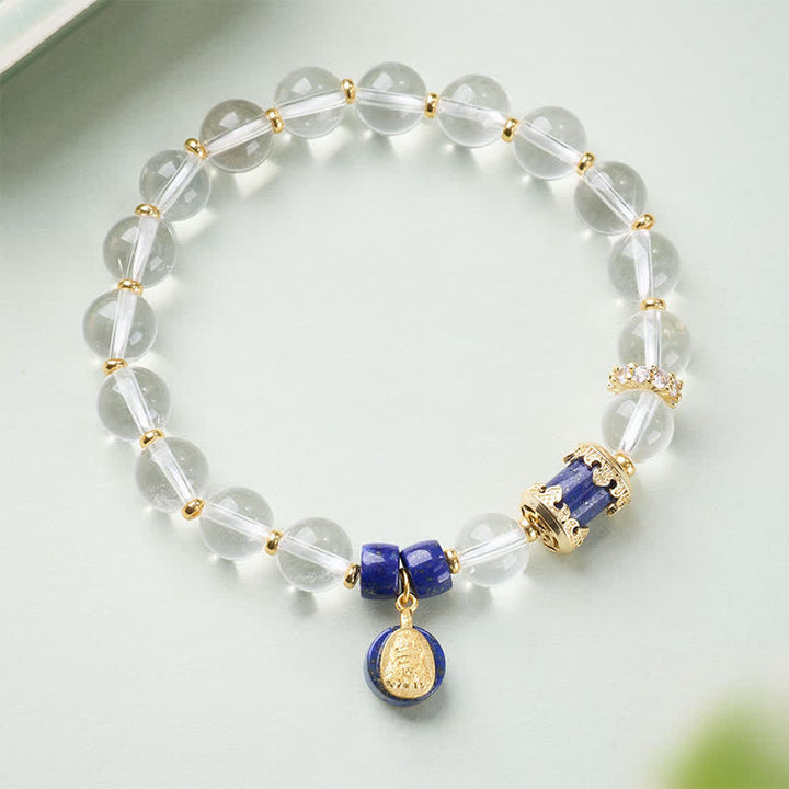 Buddha Stones Zakiram Armband van helder kwarts - Helder kwarts (Polsomtrek: 15-16 cm) - image 0