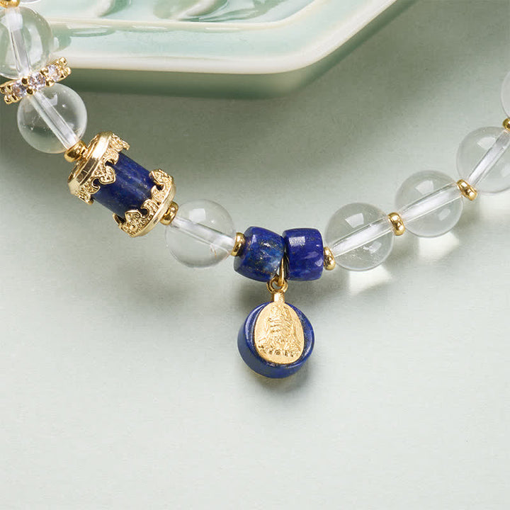 Buddha Stones Zakiram Armband van helder kwarts - image 8