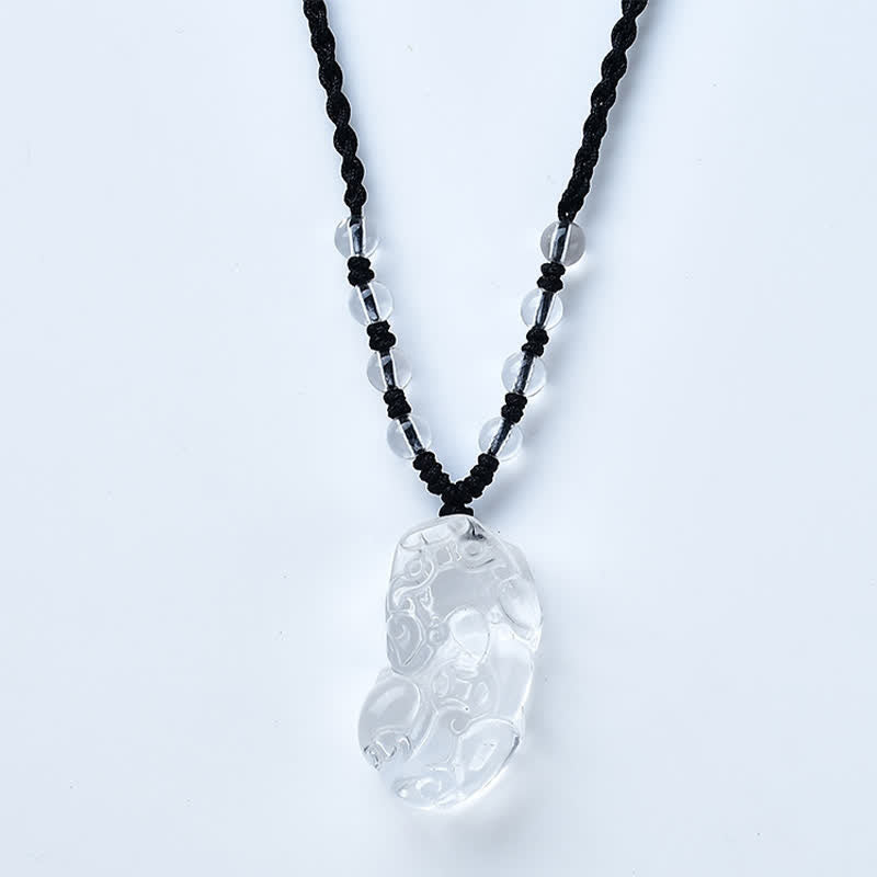 Buddha Stones Natuurlijke heldere kwarts PiXiu Clarity kralen Ketting - image 4