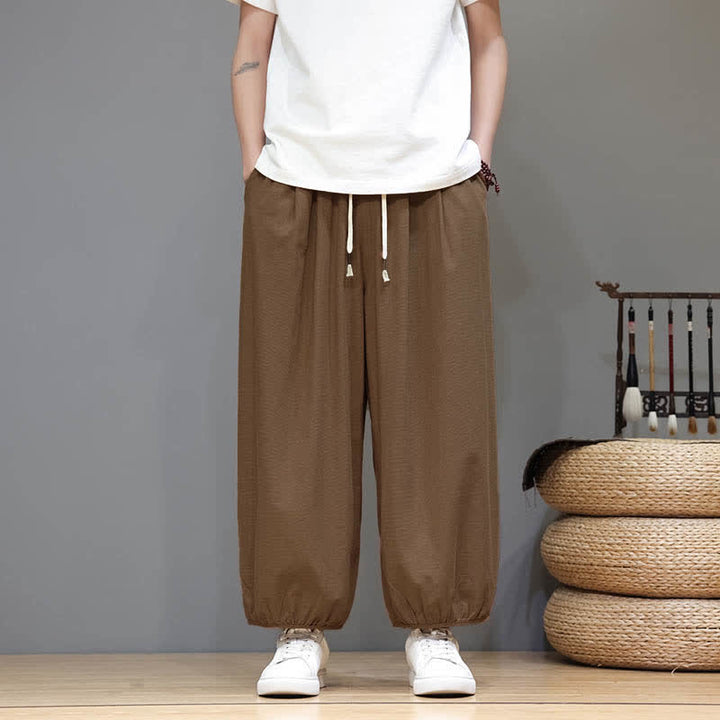 Buddha Stones Zomerse Zen Mouwboord met elastische Taille , Cropped model en Zakken - image 21