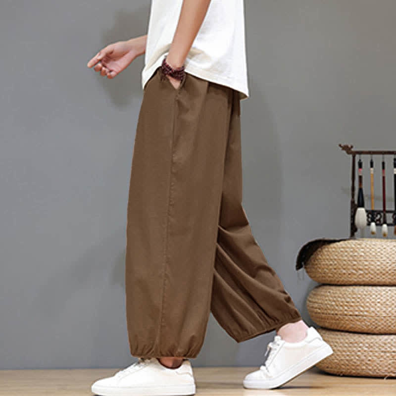 Buddha Stones Zomerse Zen Mouwboord met elastische Taille , Cropped model en Zakken - image 18