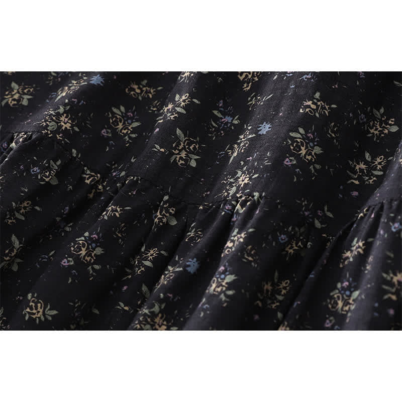 Buddha Stones Damesrok met bloemenprint, elastische Taille en ruches aan de zoom - image 10