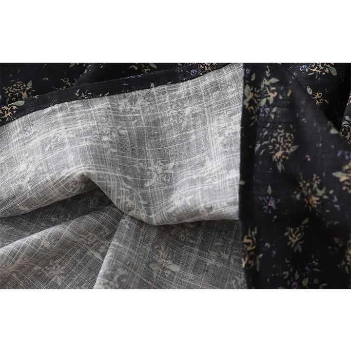 Buddha Stones Damesrok met bloemenprint, elastische Taille en ruches aan de zoom - image 9