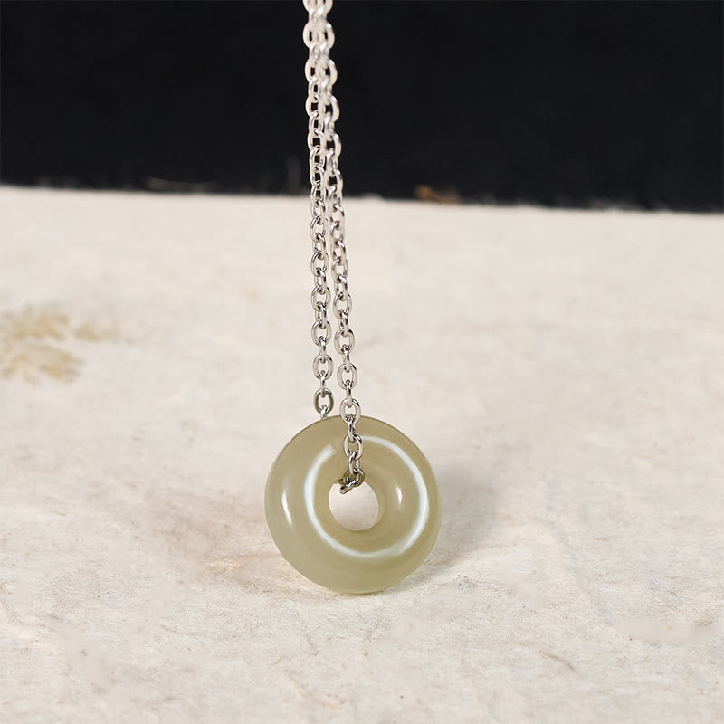Buddha Stones Natuurlijke groene jade vredesgesp Ketting - image 11