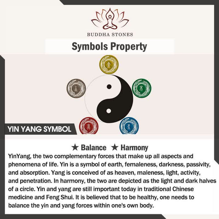 Buddha Stones Ronde Armband met Yin Yang-balans van zwarte obsidiaan - image 6