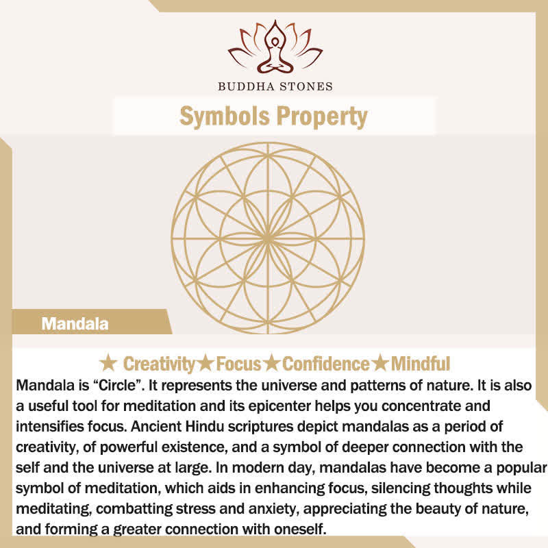 Buddha Stones Heilige OM Mandala Mindfulness Ronde IJzeren Metalen Wanddecoratie - image 17
