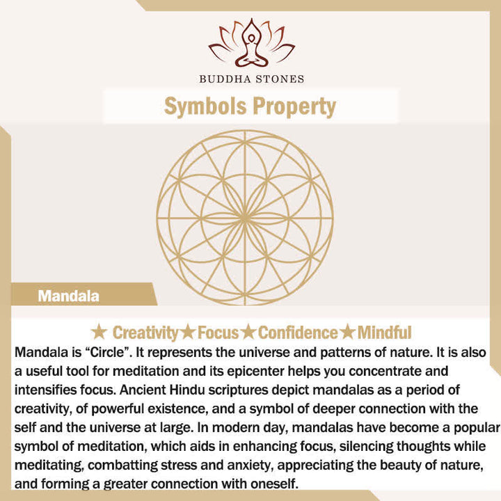 Buddha Stones Heilige OM Mandala Mindfulness Ronde IJzeren Metalen Wanddecoratie - image 17