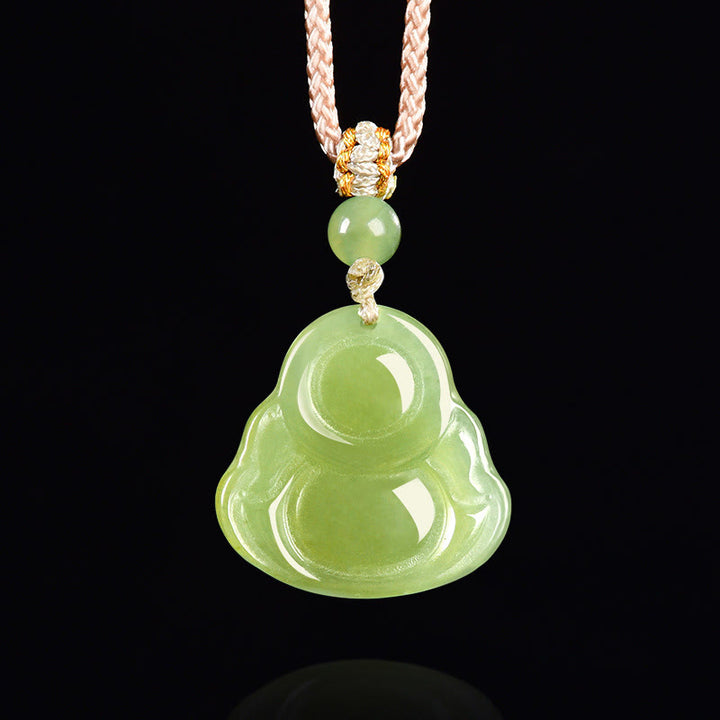 Buddha Stones Groene jade lachende Boeddha Ketting - image 3