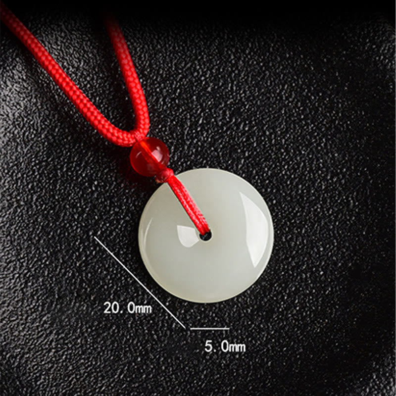 Buddha Stones Jade vredesgesp overvloed rode touw Ketting - image 7