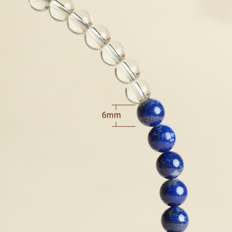 Buddha Stones Lapis Lazuli Helder Kwarts Balans Armband - image 12
